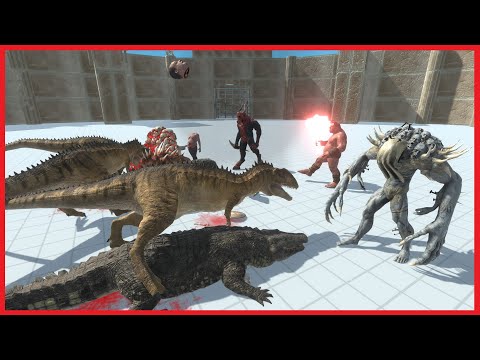 PURUSSAURUS & CARCHARODONTOSAURUS VS FACTIONS ($imiliar Price) - ANIMAL REVOLT BATTLE SIMULATOR