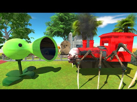 Peashooter vs Choo Choo Charles - Animal Revolt Battle Simulator