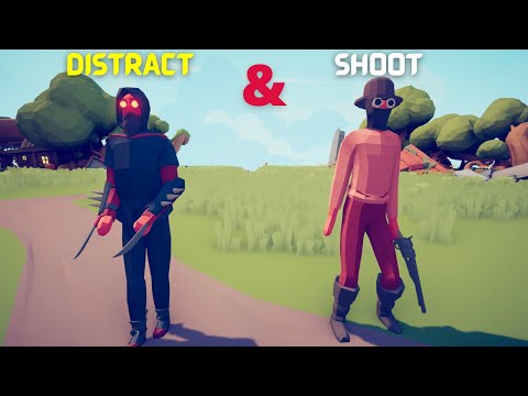 DISTRACT & SHOOT! Dark Assassin + Outlaw VS Every Unit (Same Price) pt1 - TABS