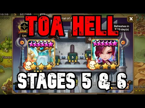 TOA HELL STAGES 5 & 6 -PONTOS & SYLVIA- MAY 2021 - CLEARED ON 3 STARS DIFFICULTY - GANYMEDE IS USED