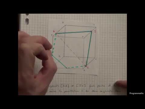 Space 1-6. Constructing the cross-section of a cube by a plane: construction method and examples