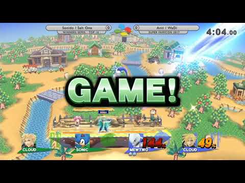 Super Famicon 2017 - Smash 4 Top 16 - Sonido+Salt One vs Anti+WaDi
