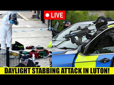 🚨BREAKING: Armed Police SHOOT Man After Stabbing Attack In Luton!