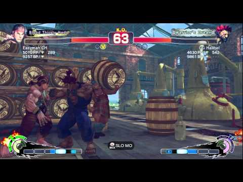 Super Street Fighter 4 AE 2012 First to 5 GG Halibel (Gouki) vs CH Easyman (Ryu) Part 1