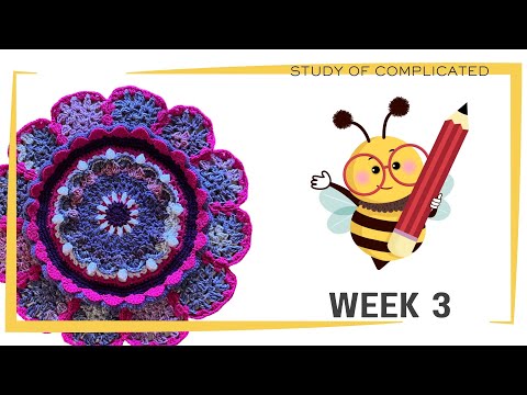 Intro Crochet Study of Complicated Flower Bouquet Blanket