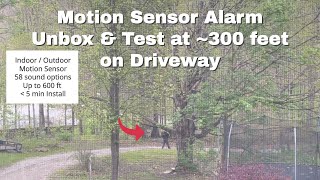 REVIEW Bistee Driveway Alarm Wireless Motion Sensor Alarm Tested at ~300 feet (range up to 600 feet)