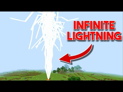 How To Summon A infinite Lightning Storm Minecraft Bedrock 1.17