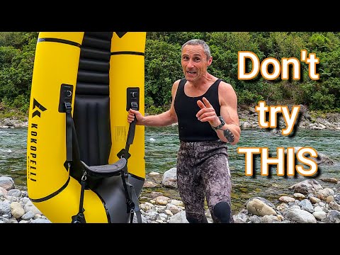 Wild SOLO packrafting. 3 Days down the river, find shelter