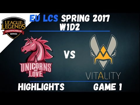 UOL vs VIT Highlights Game 1 EU LCS 2017 Spring W1D2 Unicorns Of Love vs Team Vitality