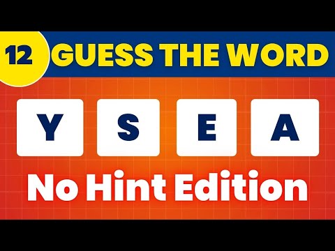 Guess Scrambled Word (No Hint Edition) - Unscramble The Jumbled Word - Anagram Solver Quiz Game #12