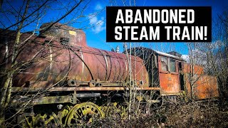 SOLO “STEALTH” CAMPING ON AN ABANDONED STEAM TRAIN!