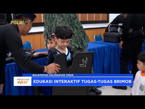 BRIMOB POLDA KALTIM TERIMA KUNJUNGAN PARA SISWA TK SANTA MIRIAM