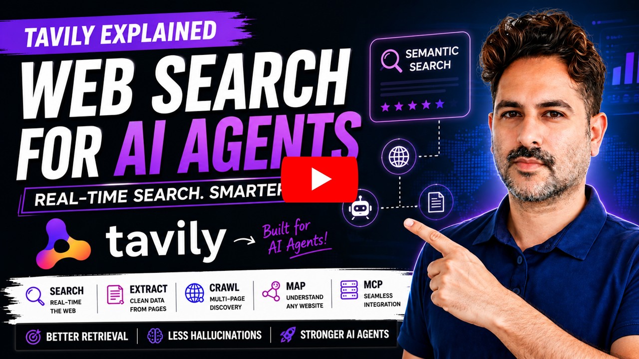 #Tavily #ai  Search Explained | Web Search for #ai  #Agents, #RAG &amp; #mcp  Servers video thumbnail