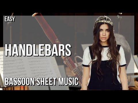 SUPER EASY Bassoon Sheet Music: How to play Handlebars  by Jennie ft Dua Lipa
