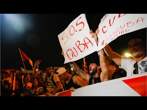 Thousands of Cubans take to the streets demanding 'freedom'