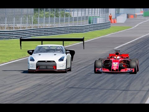 Ferrari F1 2018 vs Nissan GTR Monster F1 Engine - Monza