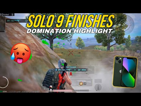 SOLO 9 FINISHES DOMINATION 🥵 IPHONE 13 COMPETITIVE GAMEPLAY