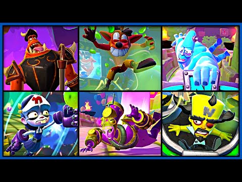 Crash On The Run! - All Bosses Skins (Death Animations)