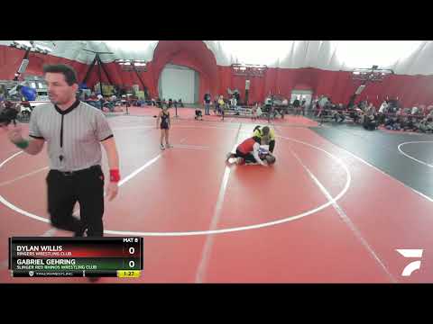 63 Lbs Cons. Round 2 - Dylan Willis, Ringers Wrestling Club Vs Gabriel Gehring, Slinger Red Rhinos