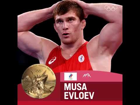 It’s a Gold medal for Musa Evloev of #ROC in the men’s Greco Roman 97kg Wrestling