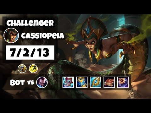Cassiopeia Bot Lane 11.12 Challenger Gameplay Replay S11 (7/2/13) - NA