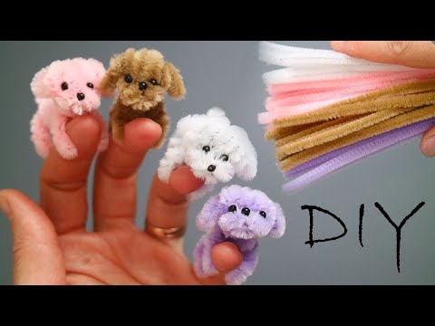 😍CUTE BABIES😍 Mini dog toys made of pipe cleaner