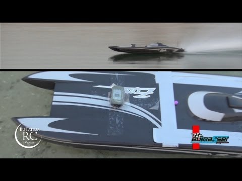 bu Nasser Testing RC Boat ZONDA - Speed Test with Garmin GPS - PART 1