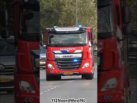 Waterwagen 12-4162 met spoed naar een grote brand in IJmuiden #einsatz #brandweer #feuerwehr #Fire