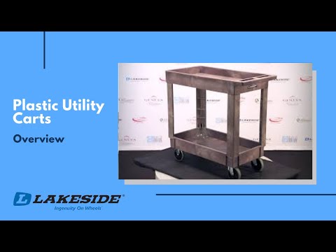 Lakeside 2507 Black Plastic 3 Shelf Utility Cart - 35-3/4"W x 18-3/8"D x 39"H 3 image