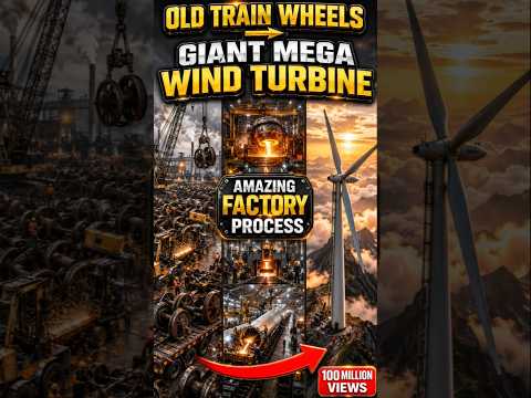 🚂 Old Train Wheels → Giant Mega Wind Turbine! 🤯 Amazing Factory Process