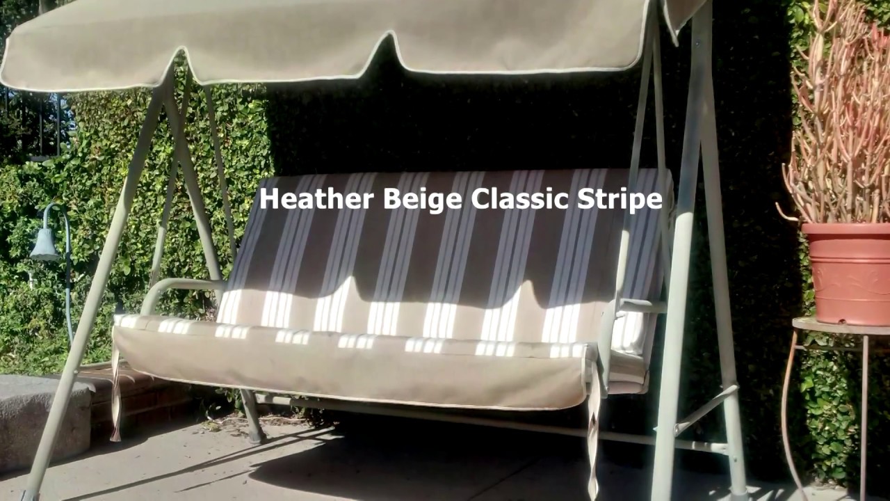 Watch video Patio Swing Cushions, Seat Support and Canopy Fabric Replacement Now Patio Swing Cushions, Seat Support and Canopy Fabric Replacement