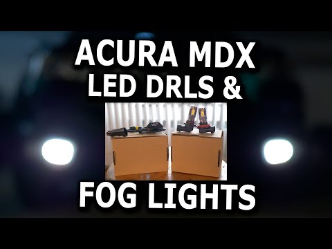 Acura MDX LED DRL and fog light bulbs replacement