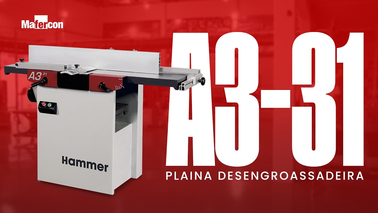 Vídeo do produto Plaina Desempenadeira/Desengrossadeira Hammer A3-31