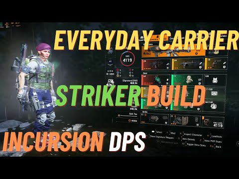 The Division 2: New Incursion, Striker Dps Build With Unlimited Armor Kits
