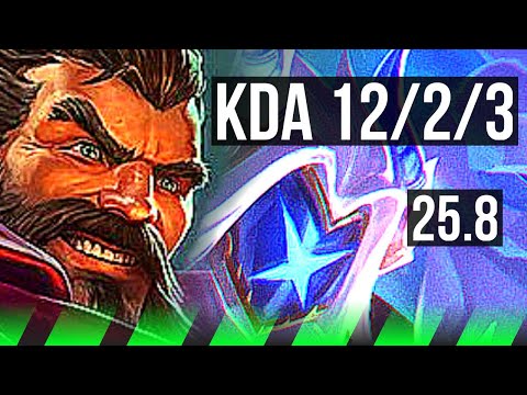 GRAVES vs KINDRED (JGL) | 12/2/3, Dominating | KR Grandmaster | 25.8