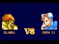 Street Fighter II SNES Blanka Vs Chun Li Hardest Setting