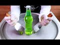 Green Apple Drink Ice Cream Rolls Street Food ايس كريم رول على الصاج الموهي�