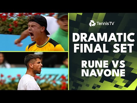 Holger Rune vs Mariano Navone DRAMATIC Final Set! | Madrid 2024 Highlights