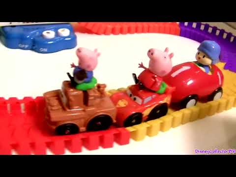 Pocoyo Car Super Circuit Race Track Motorized Juguete Coche de Carreras Swiggle Nickelodeon PeppaPig