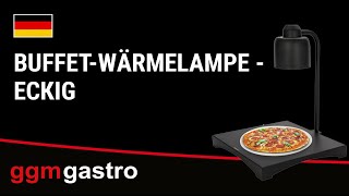 Lampe chauffante infrarouge de buffet – 250 watts – carrée – Noir