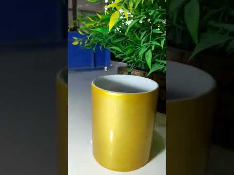 Capacity: 320 ml gold/silver ceramic coffee mug gold