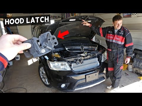 DODGE JOURNEY HOOD LATCH REPLACEMENT REMOVAL FIAT FREEMONT