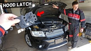 DODGE JOURNEY HOOD LATCH REPLACEMENT REMOVAL  FIAT FREEMONT