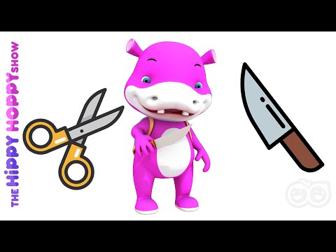 Avoid sharp objects! | Simple Safety Songs | Hippy Hoppy Show