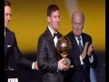 Lionel Messi - FIFA Ballon D'or 2012 Winning Announcement and Speech [HD] - 7th January 2013