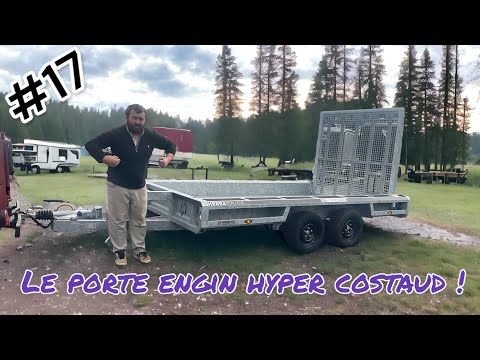 Remorque porte engins HENRA type MT 350x190 - PTAC 3500Kg - Transport matériaux lourds, 2 roues, quads, scooter, engins - Référence -39440_5