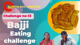 வாழைக்காய் பஜ்ஜி/பஜ்ஜி/Bajji eating challenge 😋 😋😋😋😋😋bajji recipe challenge no-13