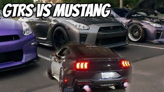 ATX TUNERS Carshow Gets Rowdy With The GTRs! Mustang doesn't Hold Back!