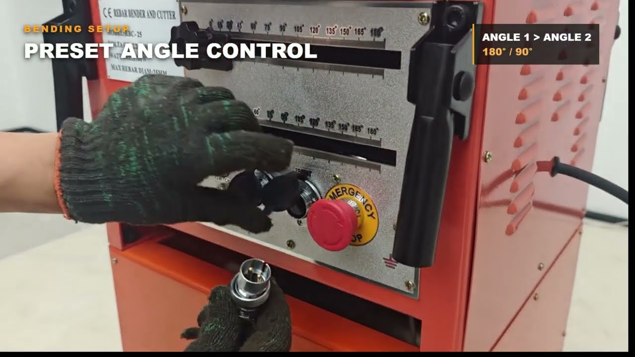 RBC-25 heavy-duty rebar bender cutter demonstration video