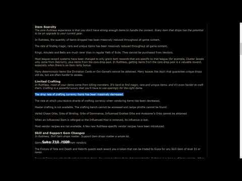 Path of Exile - Ruthless Mode Information